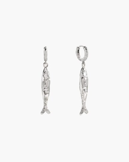 Silver Anchovy Earrings